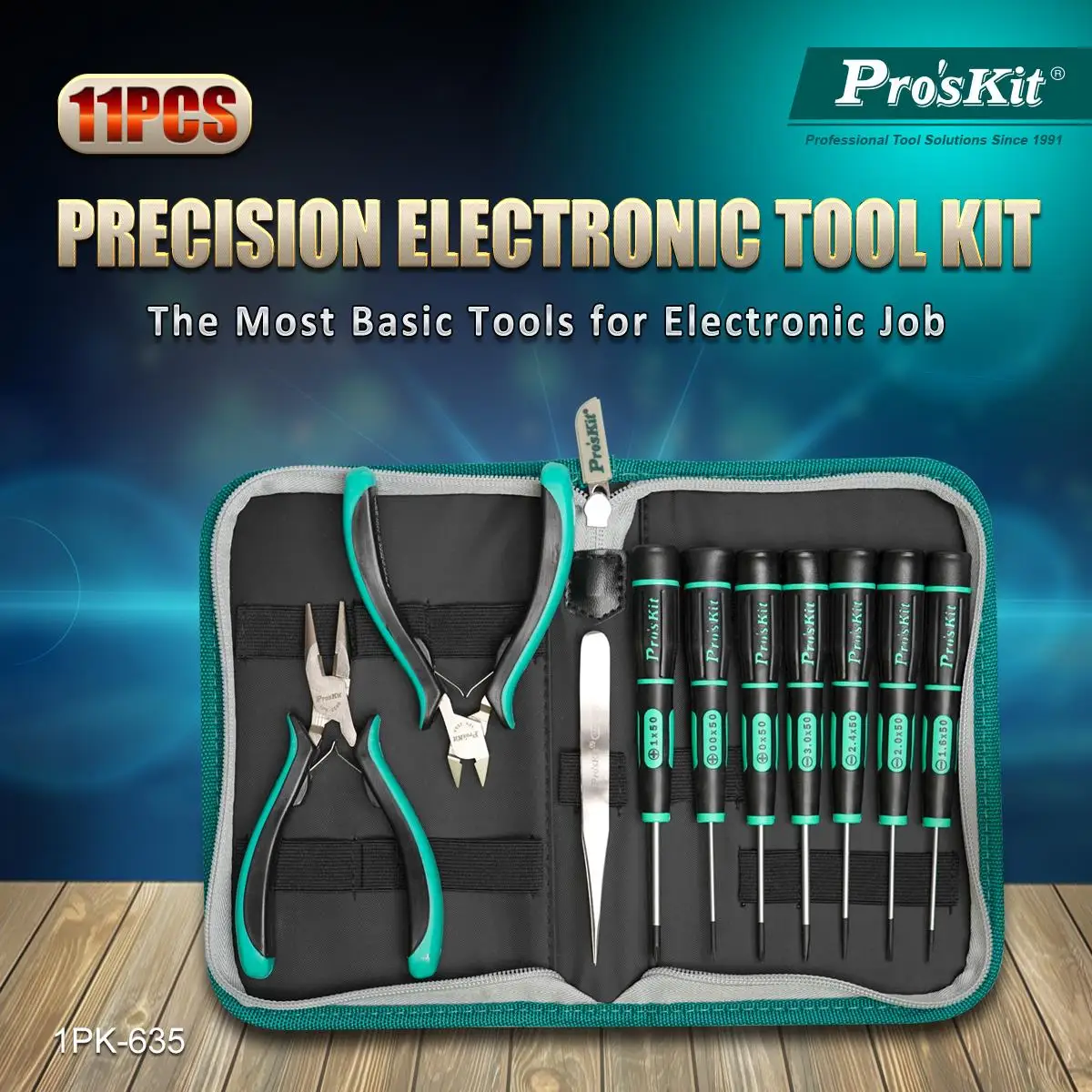 11in1 Pro'sKit Precision Electronic Tool Kit Computer Phone DIY