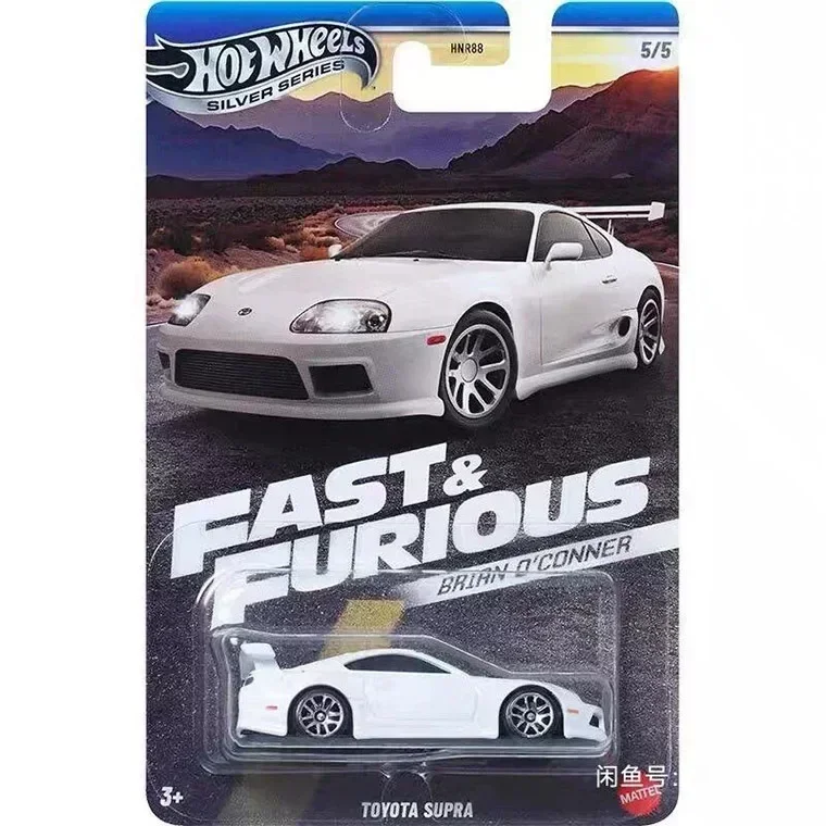 Hot Wheels serie plateada coches rápidos y furiosos modelo 1/64 Nissan Skyline Gtr Toyota Supra modelo de coche colección de niños regalo de cumpleaños