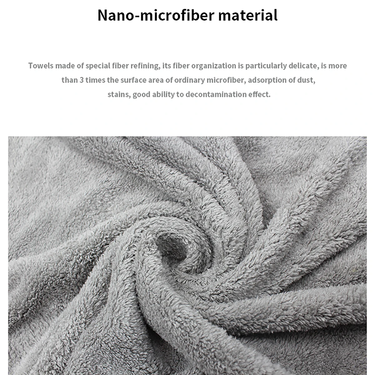 100*40cm 60*40cm 3pcs Car Wash Microfiber Towel Plush Cleaning Drying Cloth Car Care Cloth Detailing Polishing