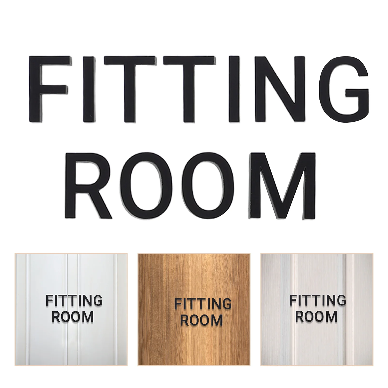 

1Set Stylish Acrylic Fitting Room Sign Door Sign for Clothing Decal for Boutique Shopping Mall Decoration