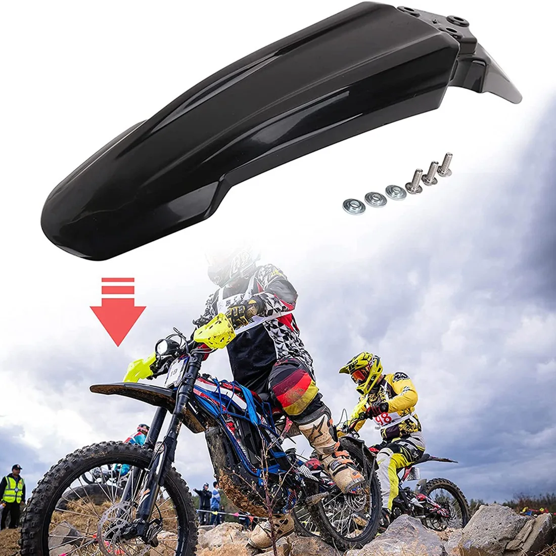 

Передняя и задняя флейта защита для Sur-Ron Sur Ron, аксессуары для мотоциклов, черный цвет, 2 шт.