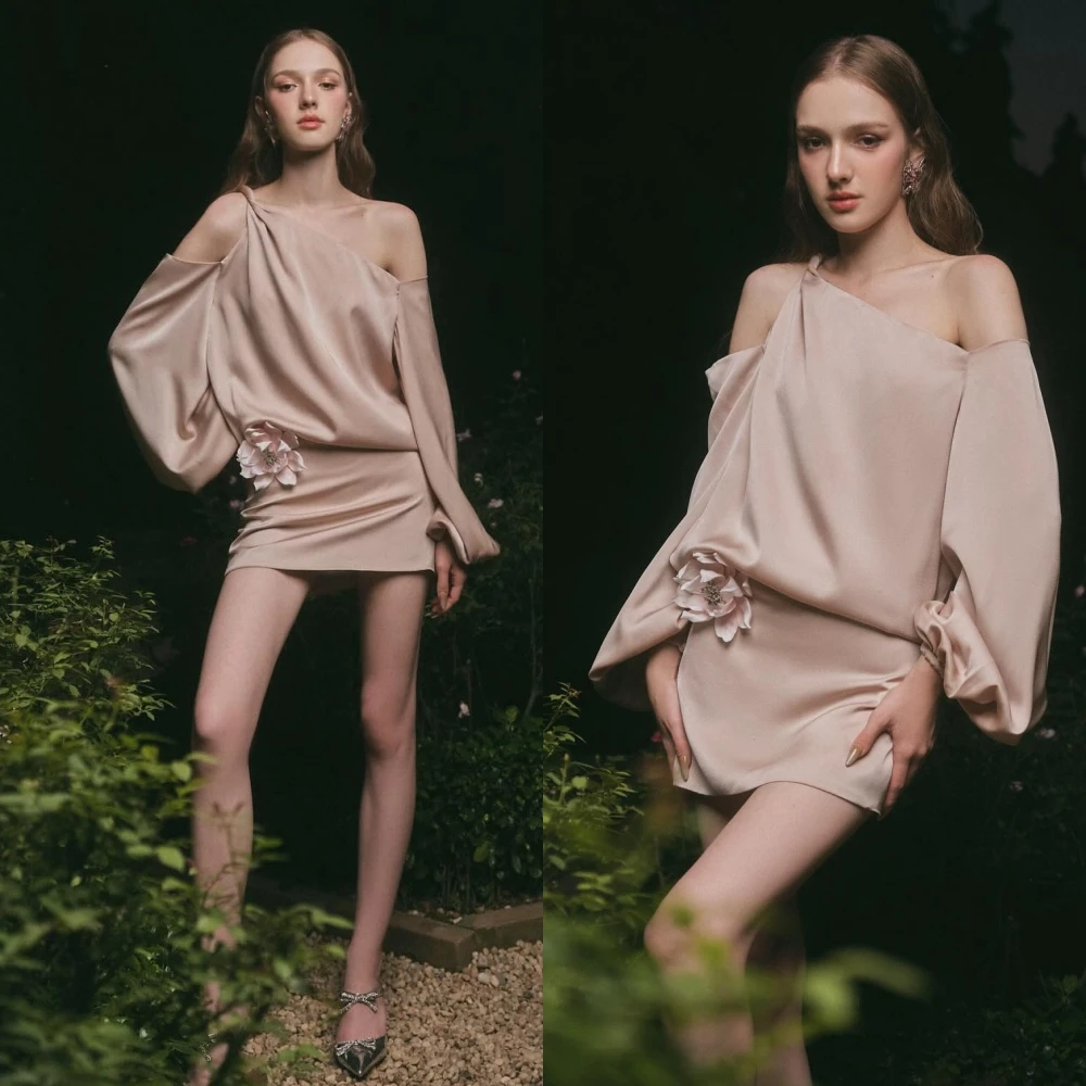 Прямое элегантное вечернее платье на одно плечо по индивидуальному заказу, модные темпераментные вечерние платья, высококачественное нежное платье для выпускного вечера