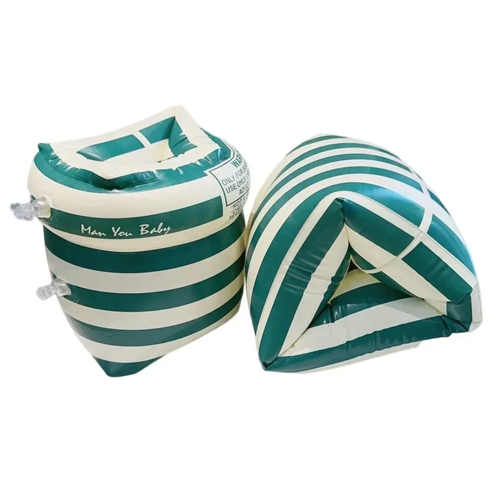 أكمام طفو للسباحة مطبوعة مع كيس هوائي مزدوج للبالغين والأطفال، مجموعة أكمام قابلة للنفخ مع مضخة هواء يدوية متضمنة #6