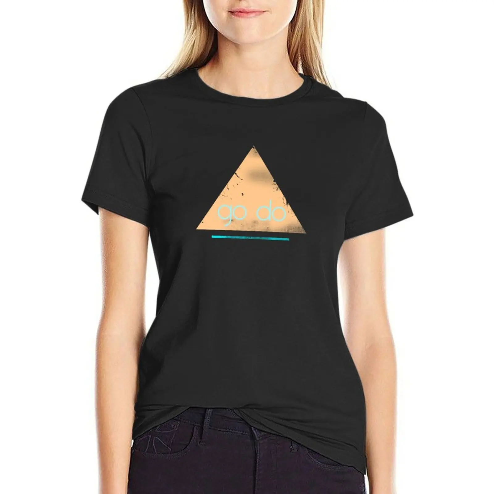 

Go Do T-Shirt tops oversized blacks plain tops for Women