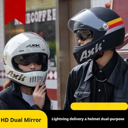 Capacete de motocicleta facial completo para homens e mulheres, aprovado por ponto, tamanho livre, ao ar livre, equitação, adulto, ao ar livre, 54-61cm