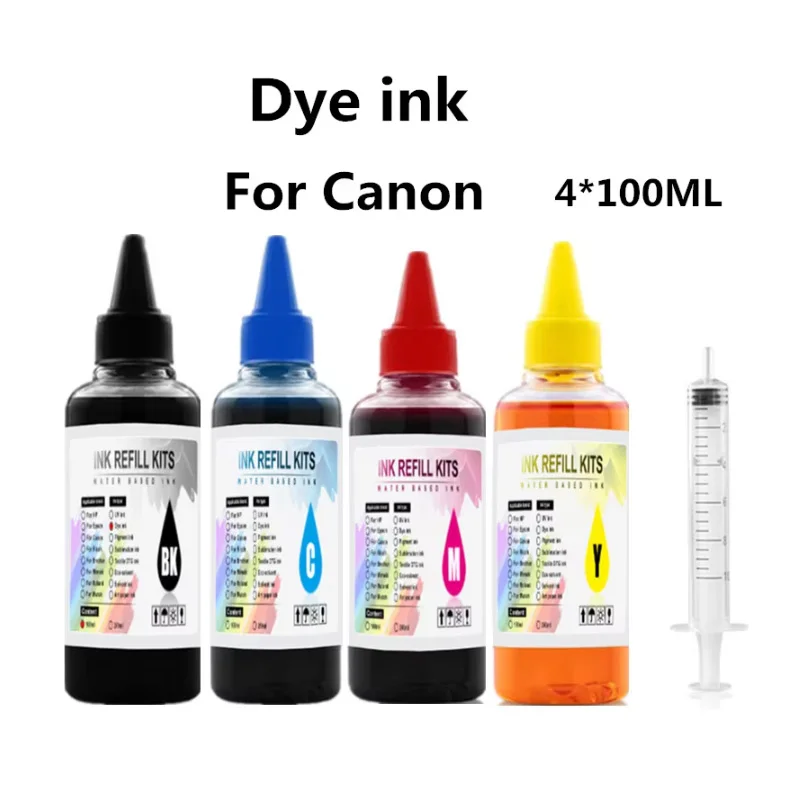 400ML Refill Dye Ink Kit For Canon PG 540 CL 541 PIXMA MG3250 MG3255 MG3550 MG4100 MG4150 MG4200 MG4250 Printer PG540 PG-540XL