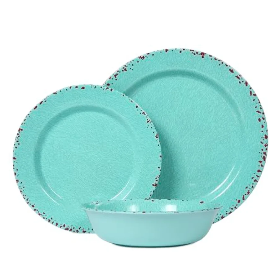 12 Pcs Melamine Din…