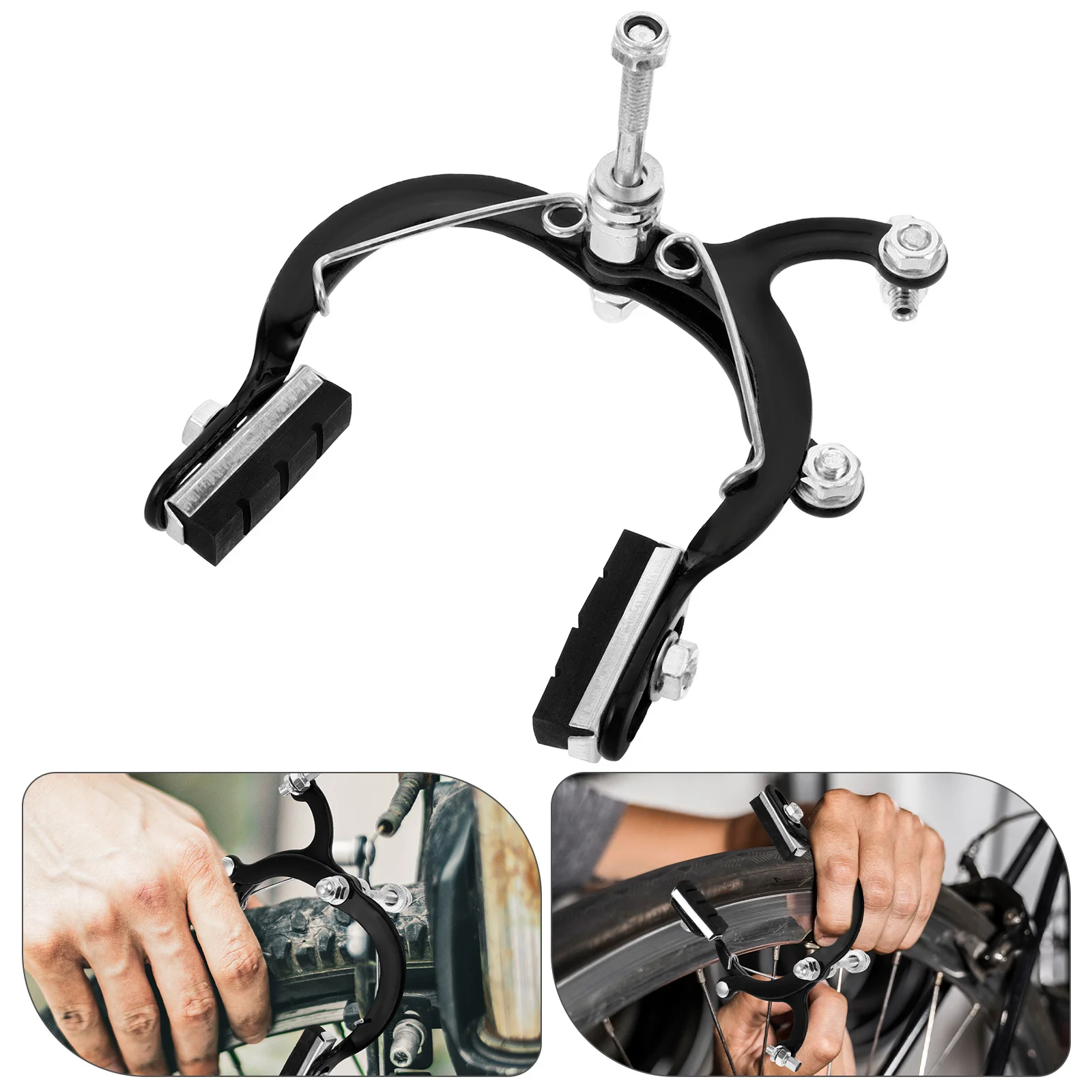 

Front Caliper Set Bike Caliper Replacement Durable Rim Pad For Road Mountain Bikes Bicycle Brake Accessories Clamp Style Cycling