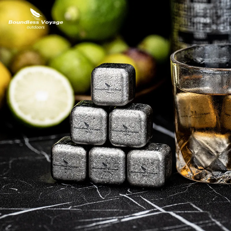 

Pure Titanium Square Ice Cubes, Food Grade Titanium Ice Stones, Liquor Metal Ice, Outdoor Camping Household Kitchen Supplies