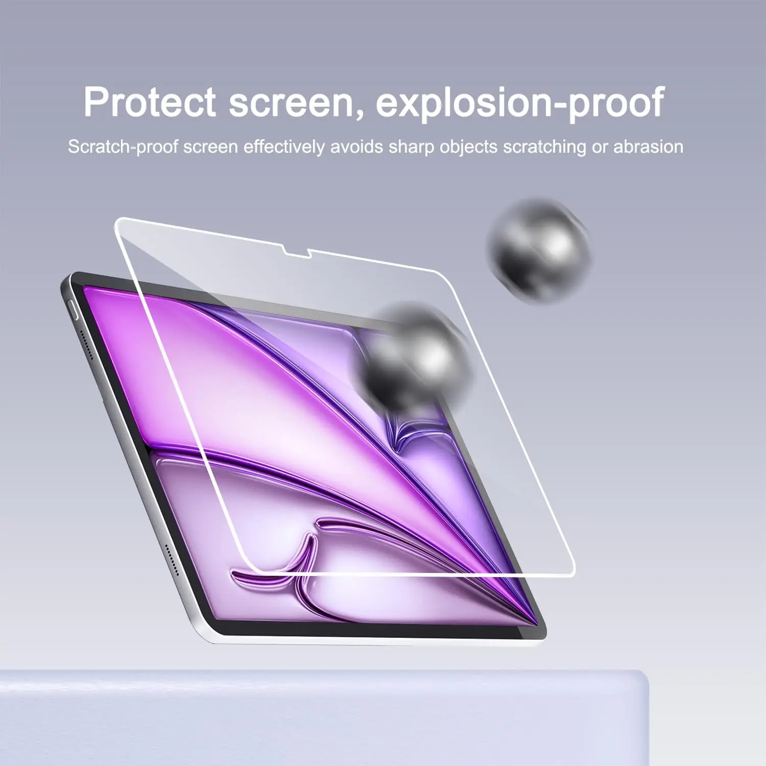 

Защитная пленка для экрана iPad Air 13 дюймов 2025/2024 [7-го/6-го поколения, M3/M2], iPad Pro 13 дюймов 2024 7-го поколения, закаленное стекло