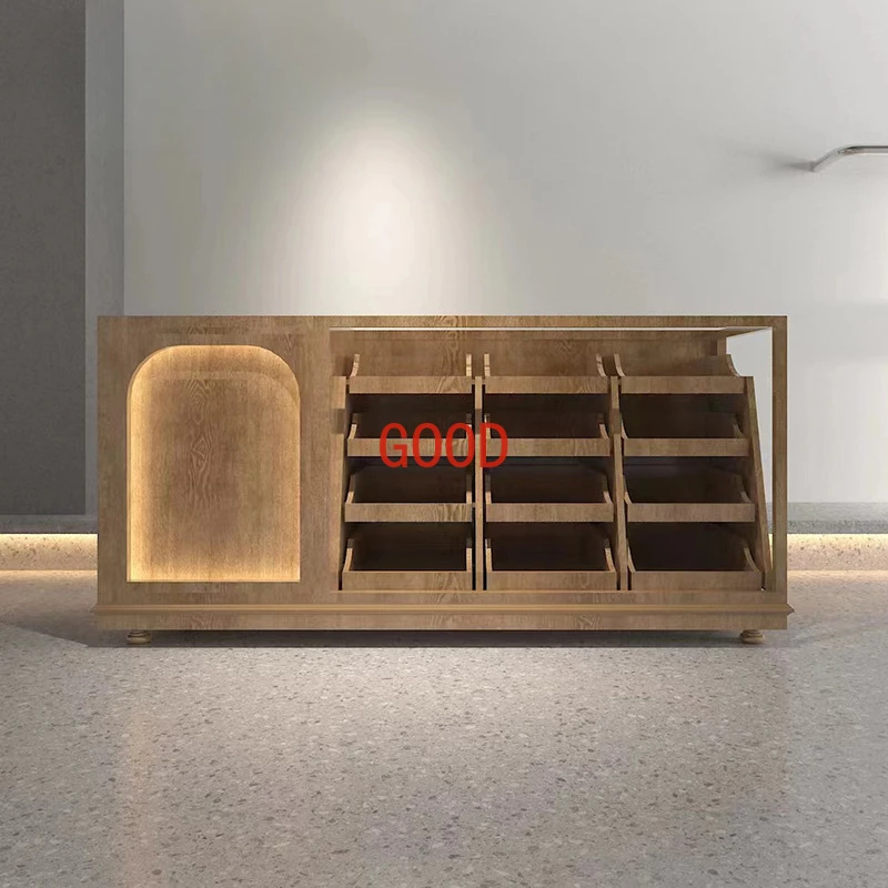 

Checkout page Counter Children's clothing store Retro Nakajima cabinet Display light luxury products Display cabinet