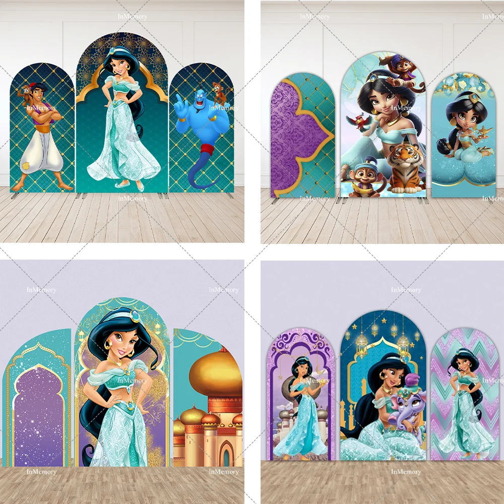 

Жасмин принцесса Аладдин тема день рождения фотозона вечерние украшения фон баннер детский душ украшение для девочек и детей на день рождения