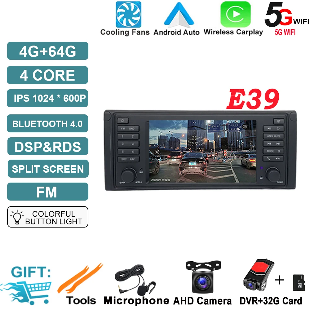 Android OS Auto Radio GPS Navigatie voor BMW X5 E53 5-serie E39 M5 1996-2007 DSP Auto Multimedia Speler Stereo WIFI Koelventilator