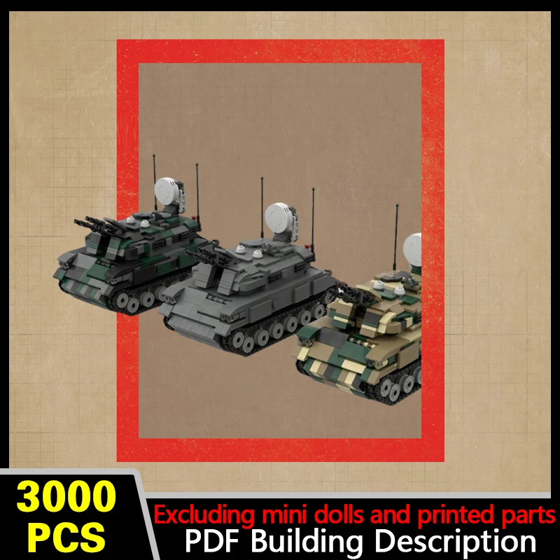 Zu-23-4 Self-Propelled Howitzers Model MOC Building Bricks War Equipment Modular Technology Gifts Holiday Assemble Children Toys