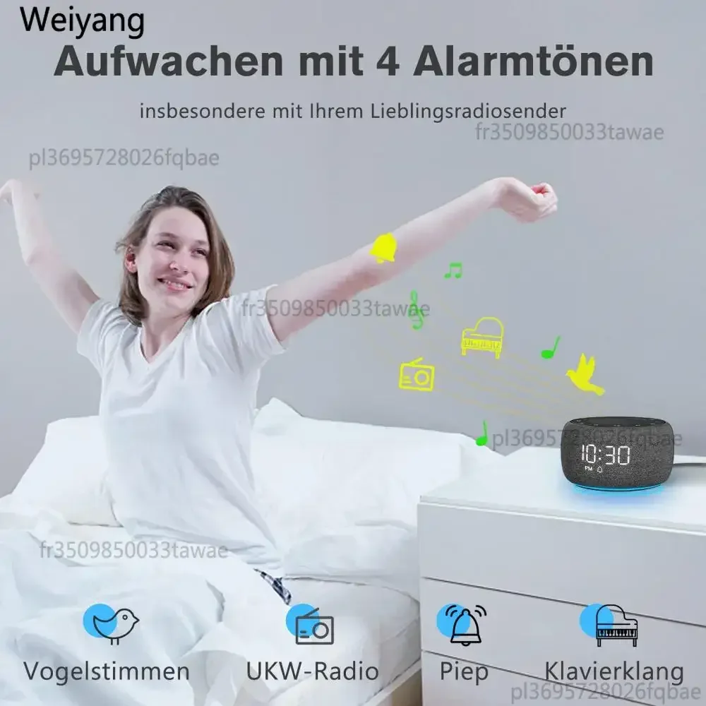 راديو FM منبه رقمي 7 ألوان ضوء الليل 4 نغمات إنذار 9 دقائق غفوة ساعة الطاولة عرض باهتة أباجورة النوم الموقت