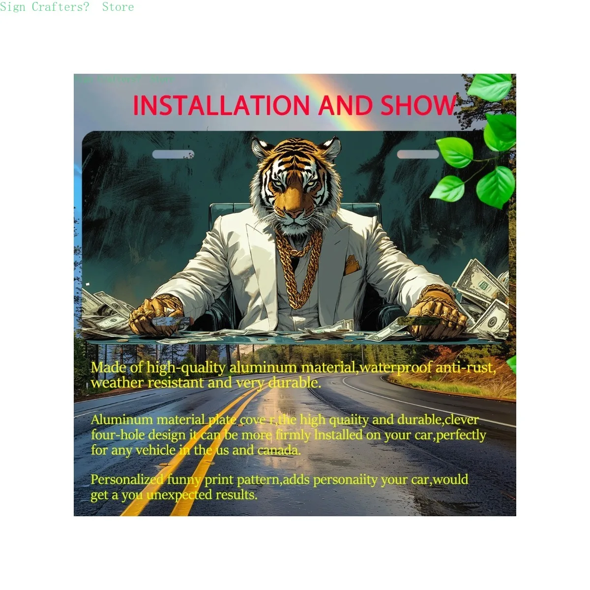 لوحة ترخيص روح الدعابة لمحبي القطط، قائلا مضحكة عن القطط، معدن ألومنيوم متين، هدية رائعة لأشخاص القطط المجنون #1