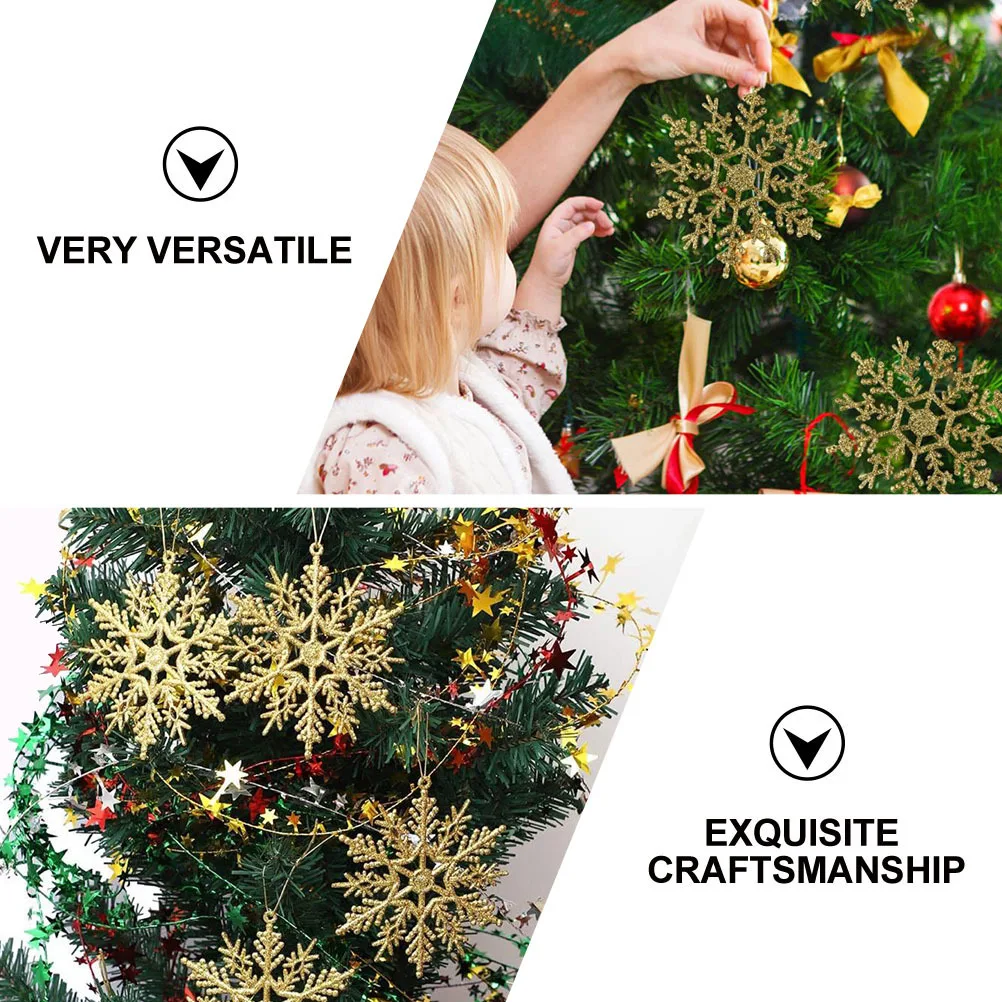 

6Pcs Christmas Snowflake Decoration Hanging Ornament for Xmas Tree Party Wedding Home Garden Decor Festive Lighting Display