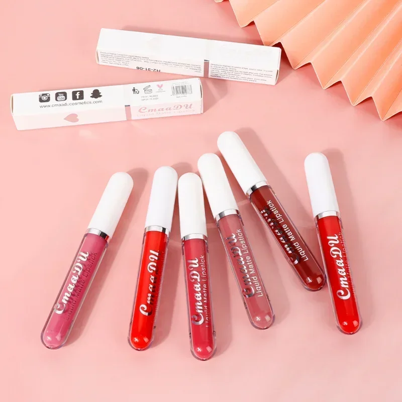 18 Colors Nude Lip Gloss Waterproof Matte Liquid Lipstick Long Lasting Non Sticky Cup Sexy Velvet Lip Tint Makeup Cosmetics