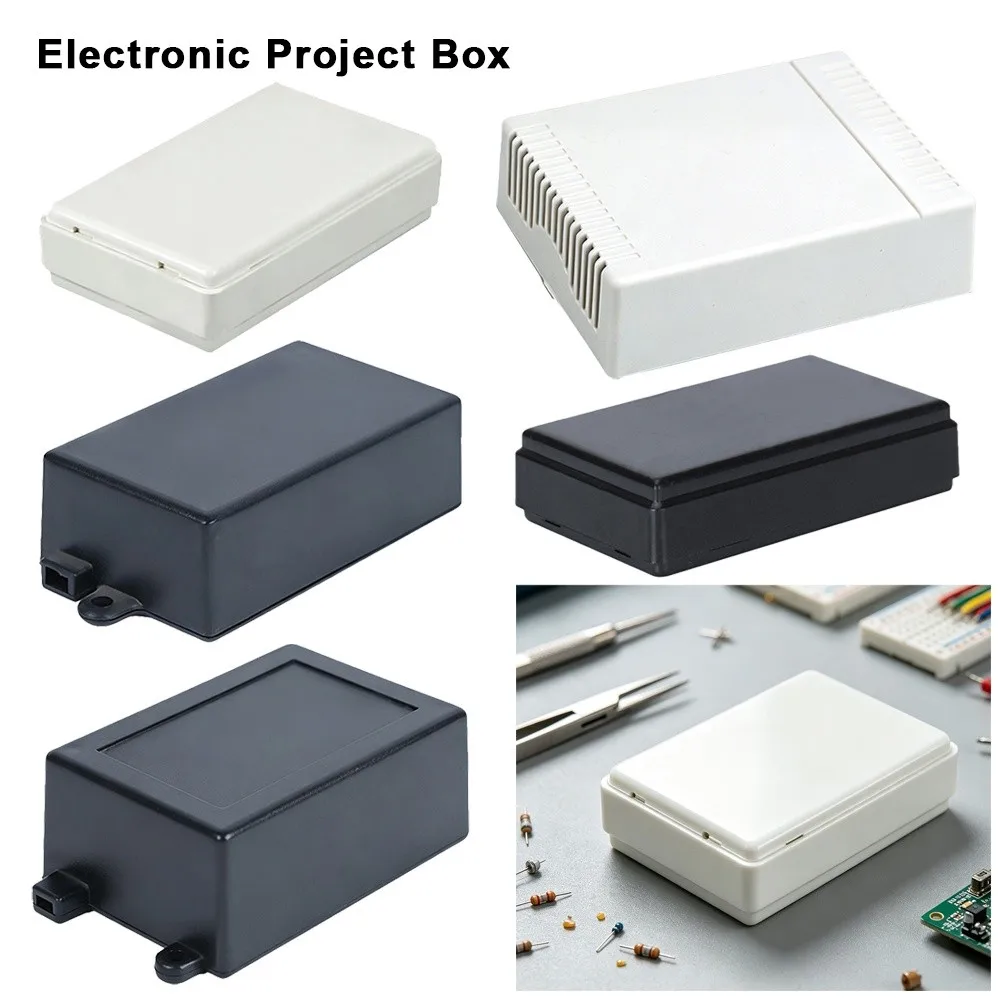 Plastic DIY Housing Instrument Case Waterproof Black&White Electronic Project Box 5 Styles Electric Power Supply Case