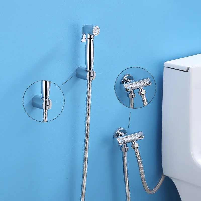 

Набор смесителей для смыва пистолета-распылителя для унитаза, бытовой мини-пистолет для ванной комнаты с двойным управлением, водяной пистолет высокого давления, черный