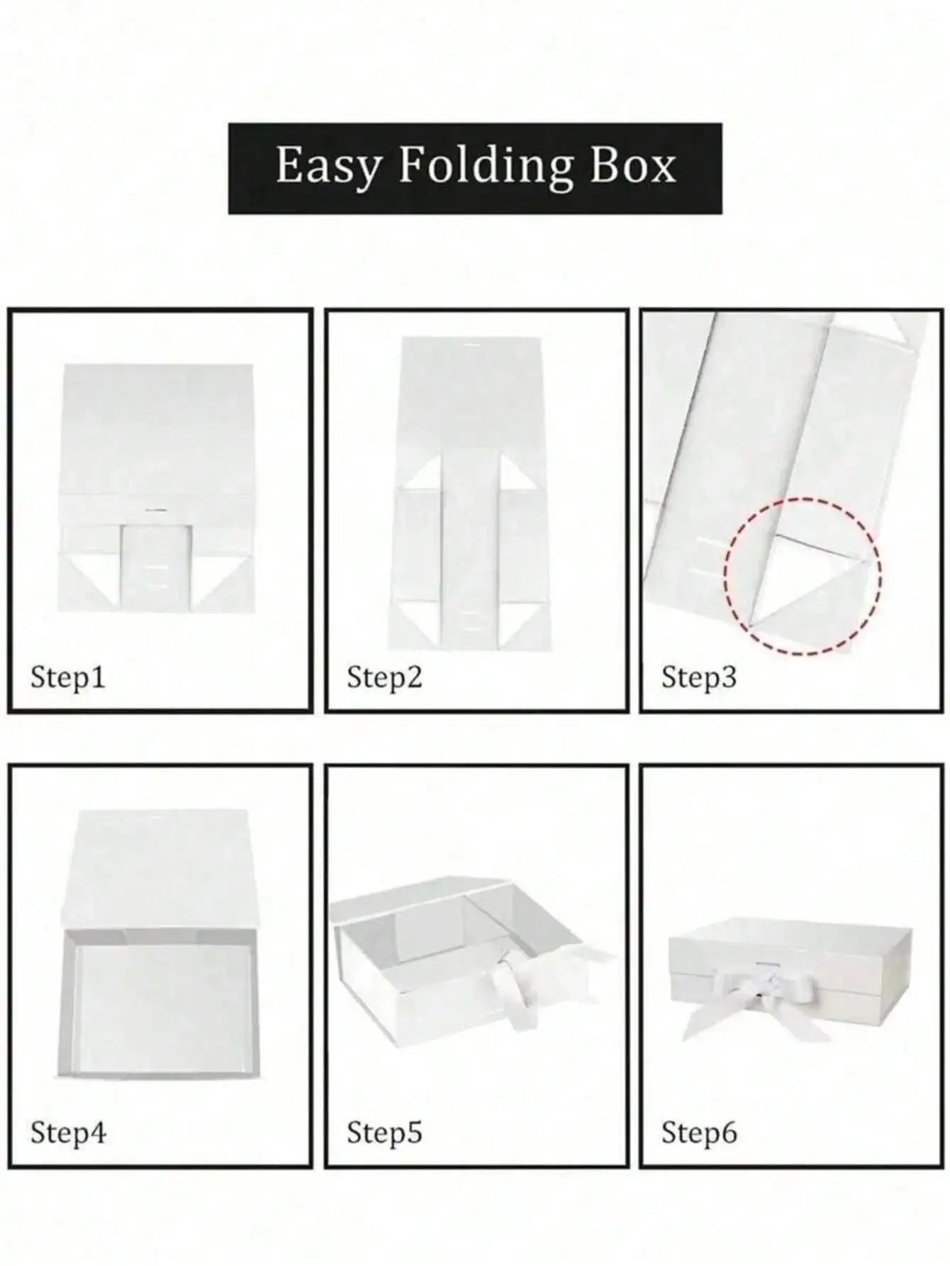 1pc Foldable Magnetic Closure Solid Color Ribbon Gift Box, Wedding Party Gift Box,Suitable For Birthday Holiday Party Christmas view 4