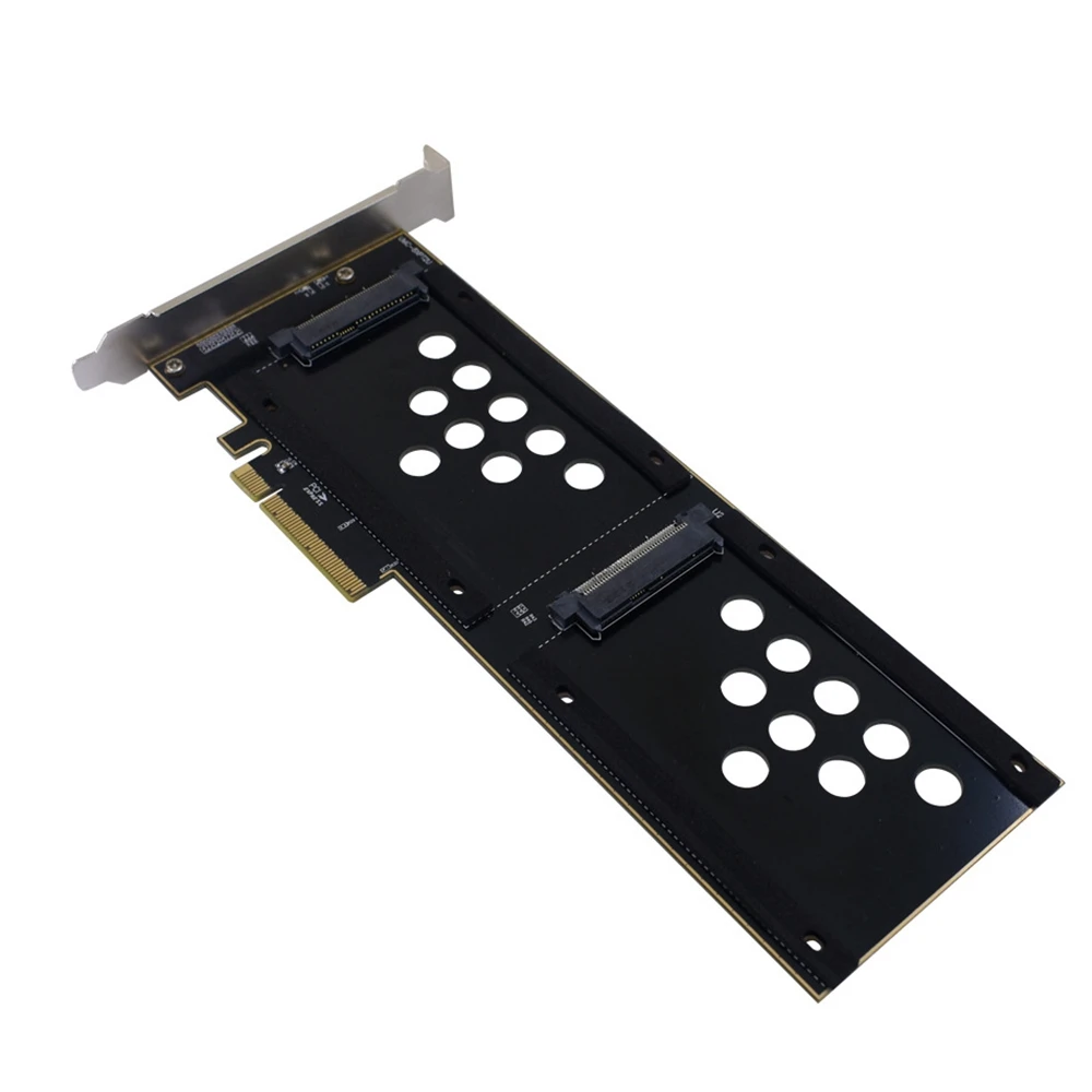 

Dual Port U.2 to PCIE 8X Adapter Board Only Support U.2 SSD Riser CardPCI-E X8 X16 Card Slot PCIe 3.0 Expansion Card