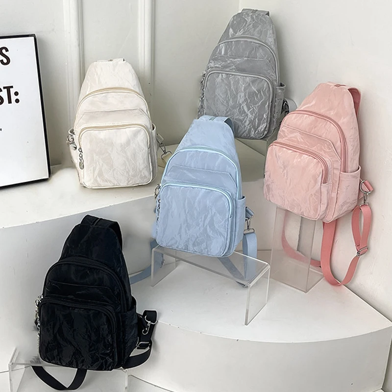 1 قطع موضة جديدة حقيبة ظهر نسائية عادية أسلوب بسيط متعدد الوظائف المرأة حقيبة صدر للرجال حقيبة تسلق الجبال هدايا عيد الميلاد