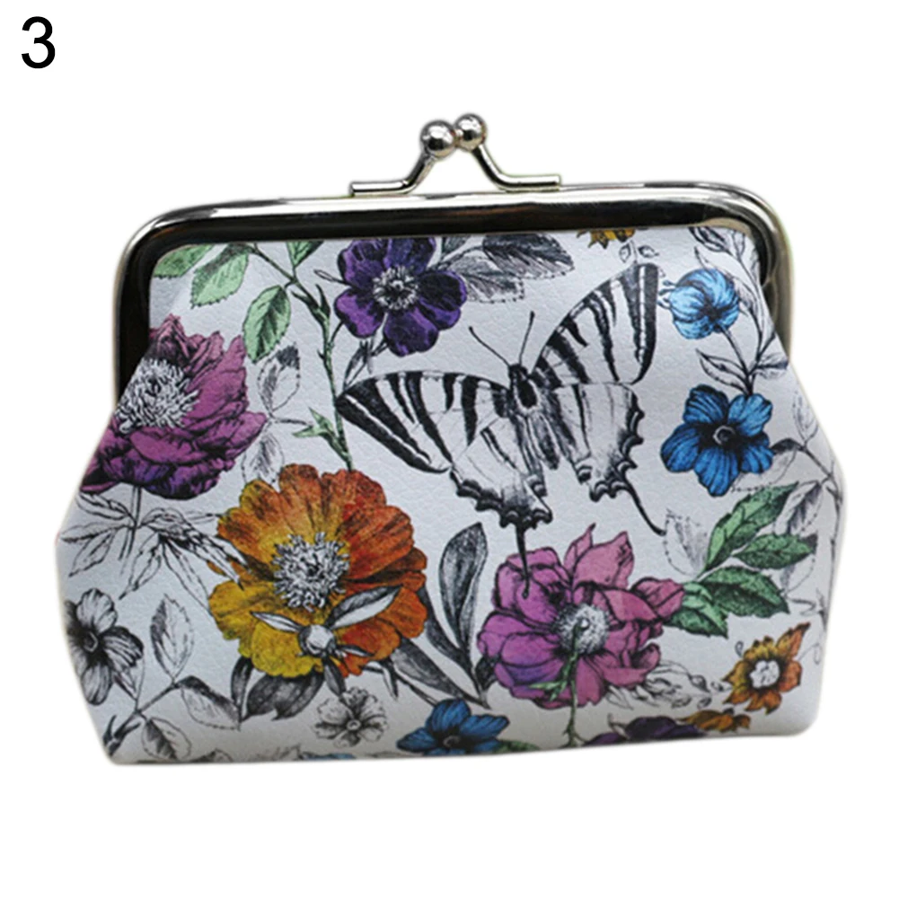 2020 Fashion Vintage Floral Buckle Women Wallet Dumpling Shape Elegant Lady Retro Clutch Hasp Canvas Bag Mini Coin Purse