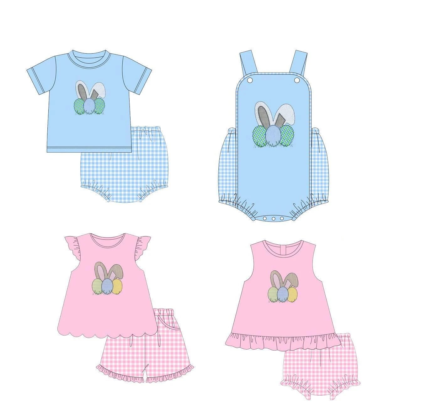 

baby girl summer outfits easter baby clothes boys clothing bunny easter egg short sleeve two piece set boy romper onesie