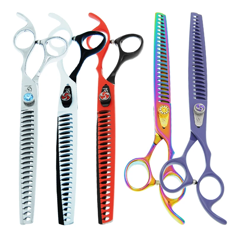 Meisha 8 inch High Quality Pet Grooming Scissors Professional Dog Cat Fish Bone Thinning Shears Puppy Hair Trimming Tools B0059A