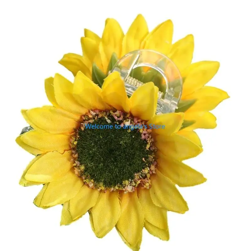 X4YC – pince à cheveux tournesol, Barrettes élégantes, pince à cheveux, ornement délicat