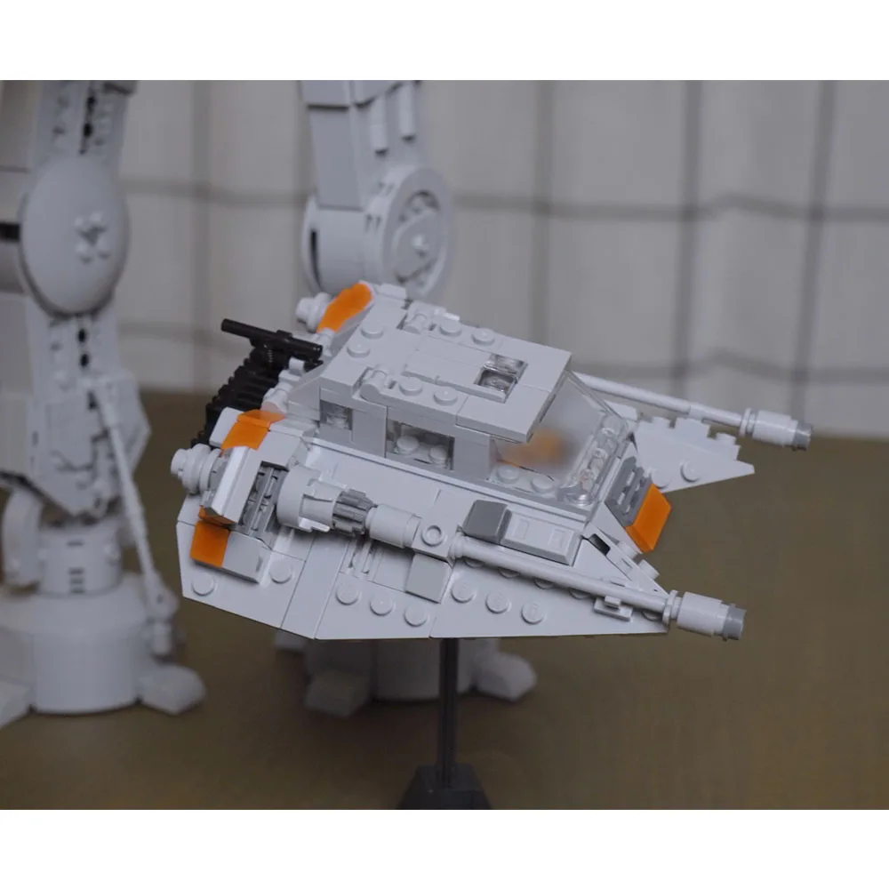 MOC Space War Snow Machine Aircraft T-47 Modello Assemblaggio fai-da-te Tecnologia modulare Espositore Set Giocattolo Bambini Ragazzo Regalo di compleanno