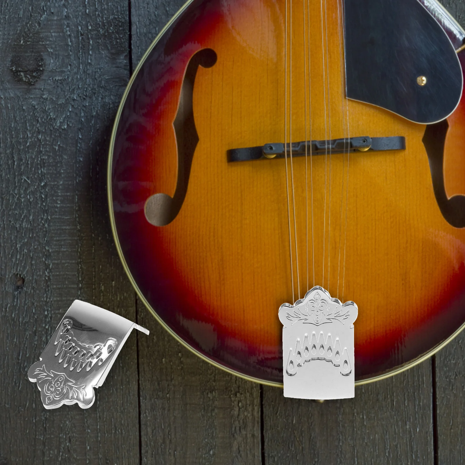 

1Set Metal Mandolin Tailpiece 8 String Bridge Practical Mandolin Accessories Musical Instrument Parts Guitar Tailpiece