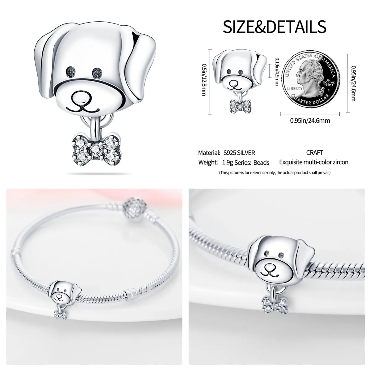 Fit Pan 925 Original Bracelet  Animal Series  Charm For Women Jewelry DIY Beads  New Items