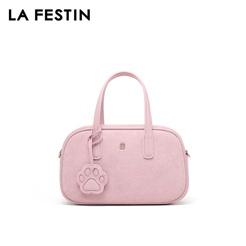 LA FESTIN Original Handbag Women Bag New Shoulder Bag with Cat Claw Pendant Fashion Suede Bag Ladies Brand Bag Cross body Bag