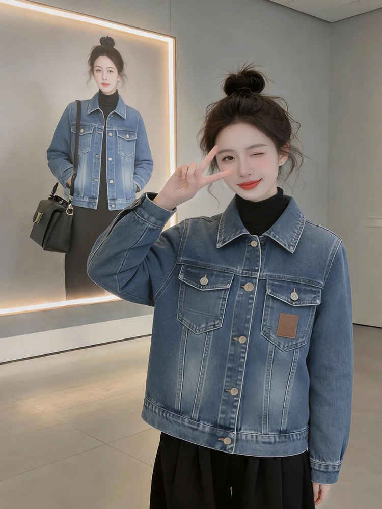 

Модная женская зимняя теплая куртка с длинными рукавами, утепленная хлопком, повседневная, свободного кроя, на флисовой подкладке, с защитой от старения