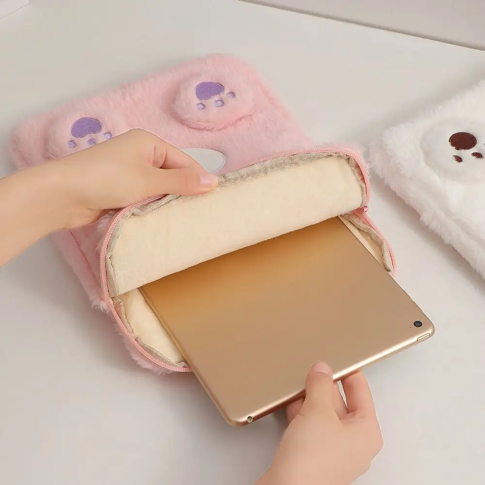 

Cute Plush Tablet Sleeve Bag 9.7-11inch Dog Pattern Tablet Handheld Bag For IPad Storage Bag School Office