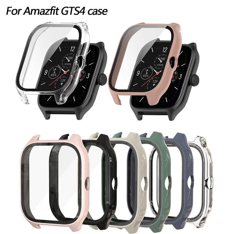 Amazfit-Apple Watch用のストラップ付き保護ケース,ストラップ付き強化ガラス,ケース