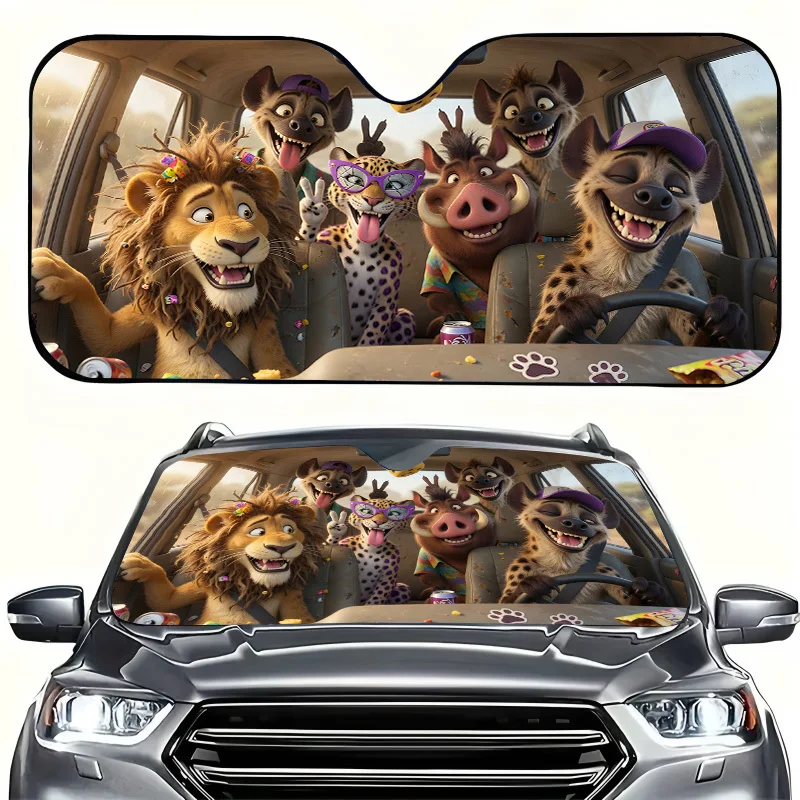 1Pcs Car Windshield Sun Shade, Playful Design, Easy Installation, Suitable For Rvs And Suvs, Vehicle Heat Shield