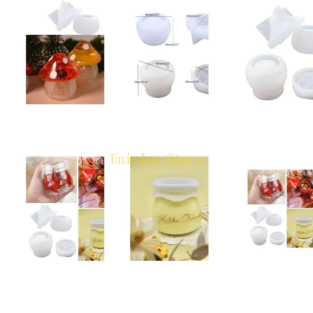 40GB Makeup Insert Cup Jewelry Box Mirror Silicone Mold For Resin Casting Crafts
