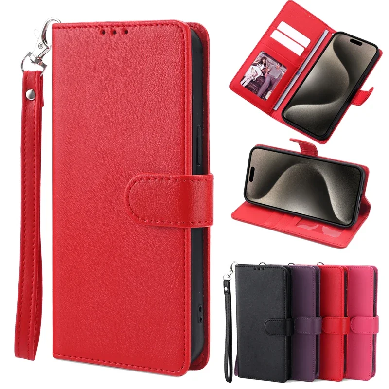 Soild High Quality Strap Leather Case For ZTE Blade L8 A3 A7 2019 2020 A1 ZTG01 Libero IV 5G Anshin Family Tempo X Vantage Cover