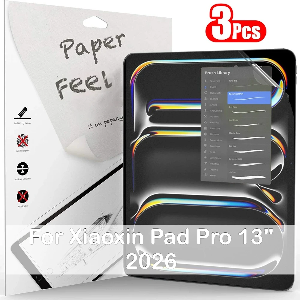 3Pcs Paper Feel Like Screen Protector for Lenovo Idea Xiaoxin Pad Pro 13 GT Gen2 13Inch Tab M11 11 12.1 2026 Matte Film No Glass