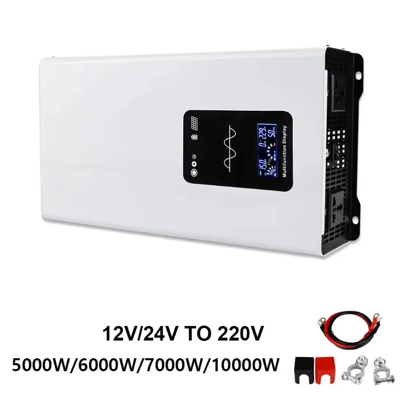 Pure Sine Wave Solar Car Inverter & Converter 10000W 7000W 5000W 6000W 12V to AC 220V 60Hz with LCD Display for Renewable Energy