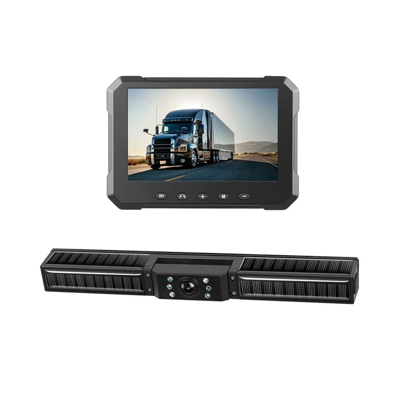 B16C-Battery Powered 720P 5 Inch IPS Monitor Solar Wireless Backup Camera, 2 Minutes Min Easy Setup IP68 Waterproof Night Vision