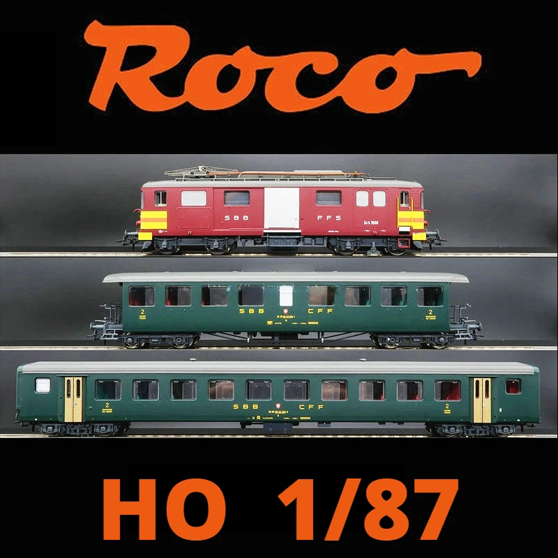 

Набор моделей поезда ROCO HO 1/87 51338 один локомотив две каретки цифровой звук Электрический локомотив трек автомобиль Hot Wheels Premium