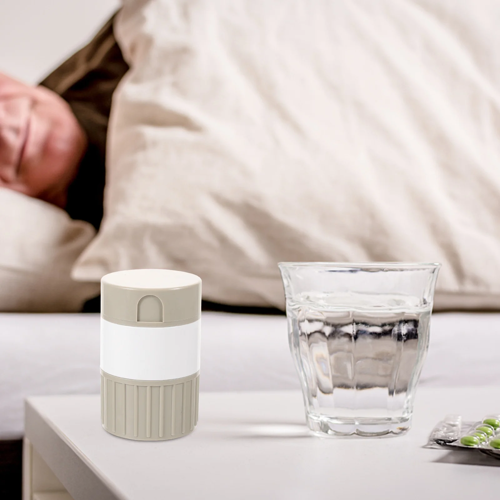 

Travel Pills Box Medicine Organizer Case Grinder Dispenser Portable Multipurpose Compact Durable Container Case