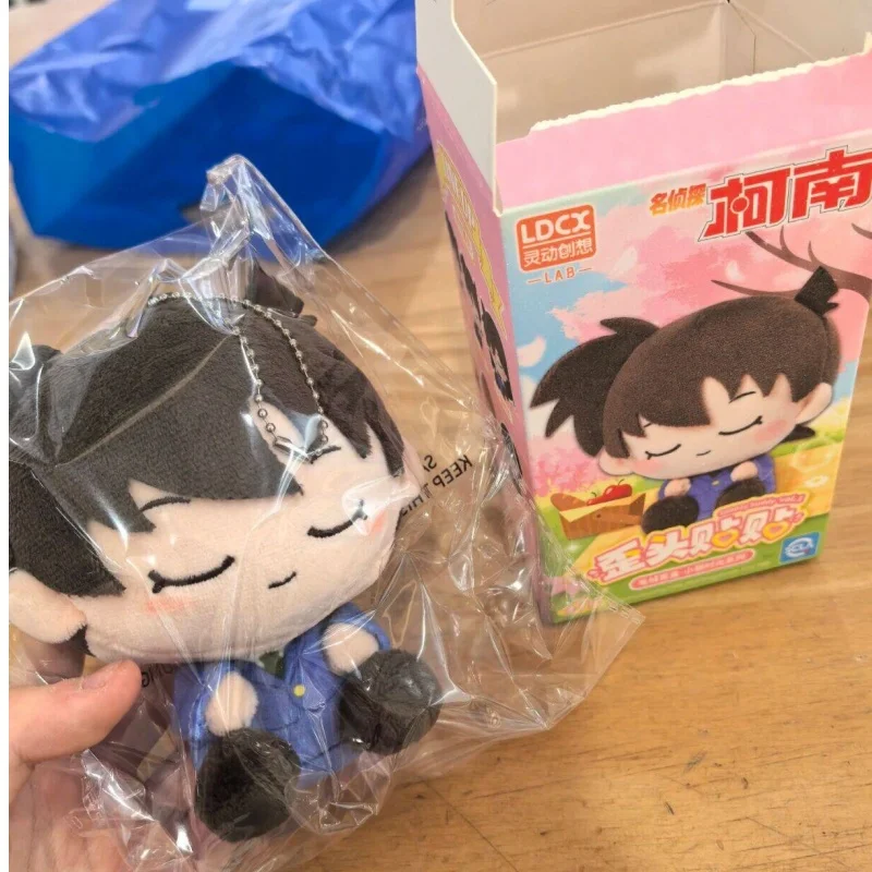 Figuras de caja ciega de Detective Conan que inclina tu cabeza para dormir, muñecos de modelos coleccionables, juguetes, regalo de cumpleaños de dibujos animados Kawaii