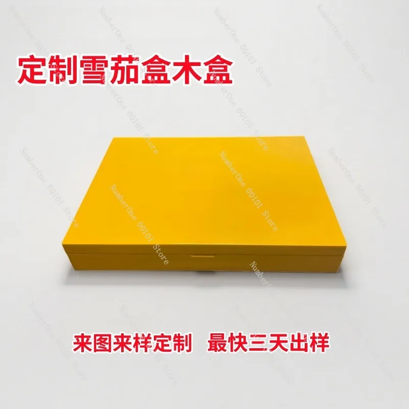 High-End Cedar Wood Cigar Box with Flip Cover, Custom Wooden Cigar Storage Box, Solid Wood Cigar Box with Premium Lacquer