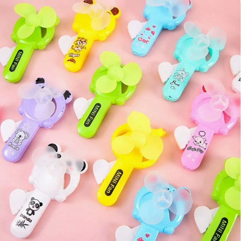 10Pcs New Mini Summer Hand Pressure Fan Cartoon Portable Birthday Gifts Fan Party Toys Gift Fan Kids Adult