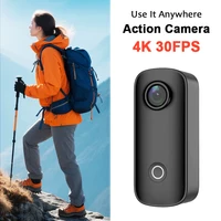 SJCAM C100 / C100Plus Mini cámara de pulgar 1080P30FPS / 4K30FPS H.265 12MP 2,4G WiFi 30M caja impermeable videocámara DV deportiva de acción